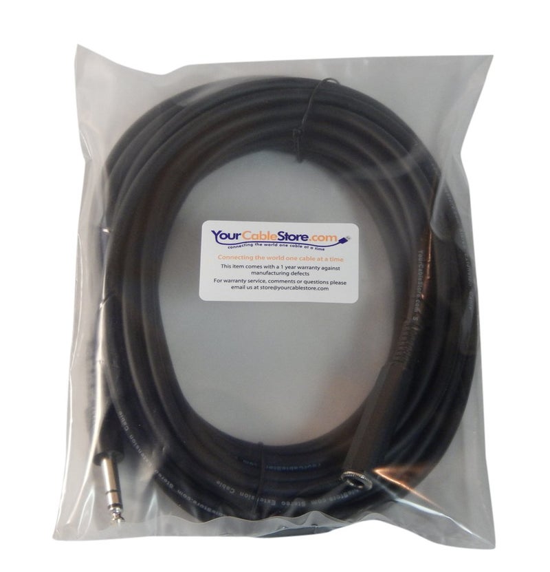 Your Cable Store 25 Foot 1/4" (6.3mm) Stereo Headphone Extension Cable - Image 2